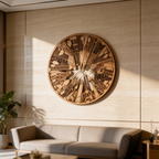 Urban Skyline Wooden Circle Wall Decor