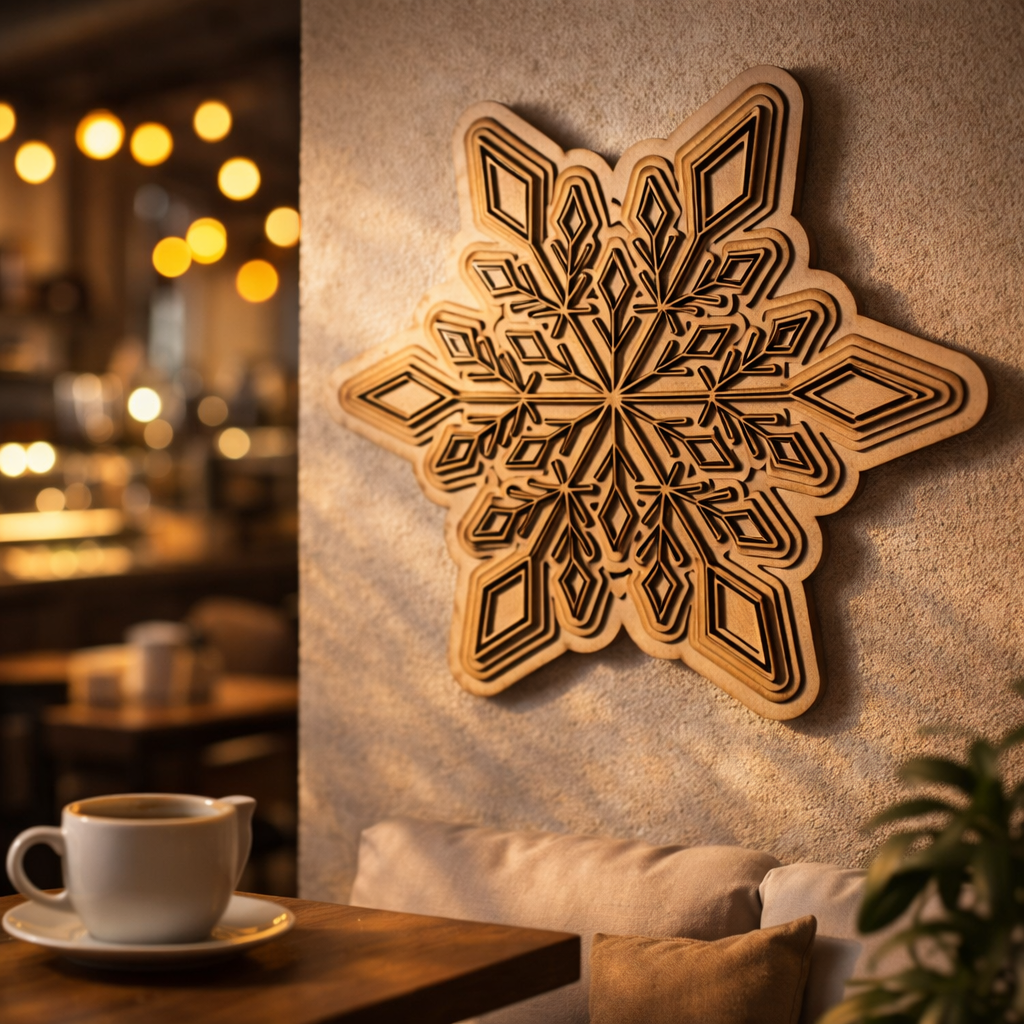 Star Mandala Wooden Wall Decor