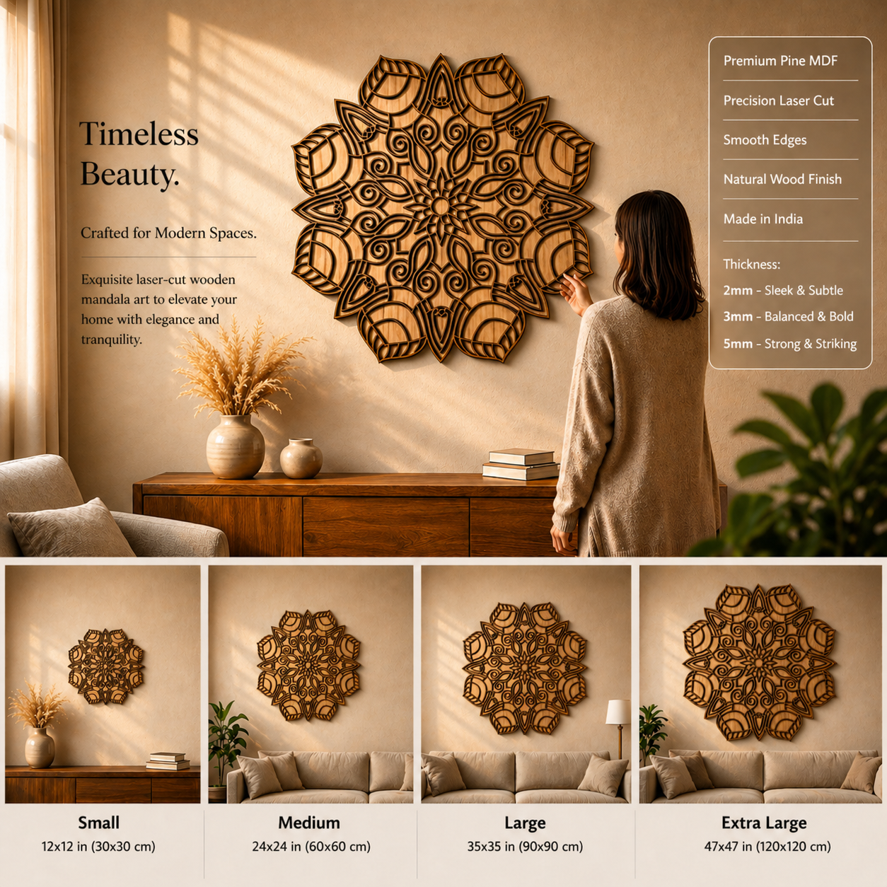 Wooden Birds Wall Frame