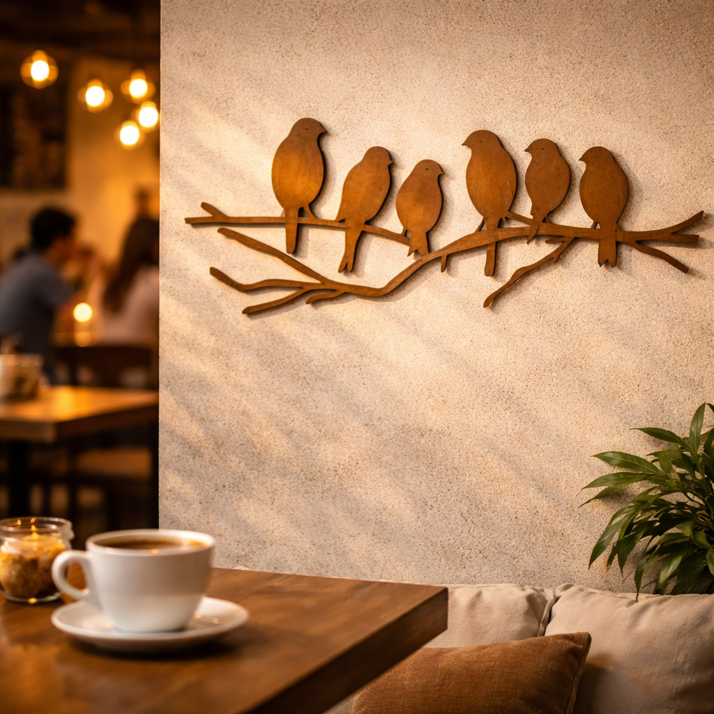 Wooden Birds Wall Frame