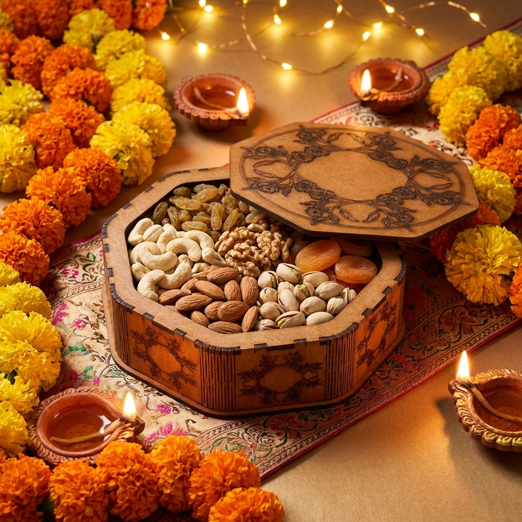 Wooden Dry Fruit Storage Box