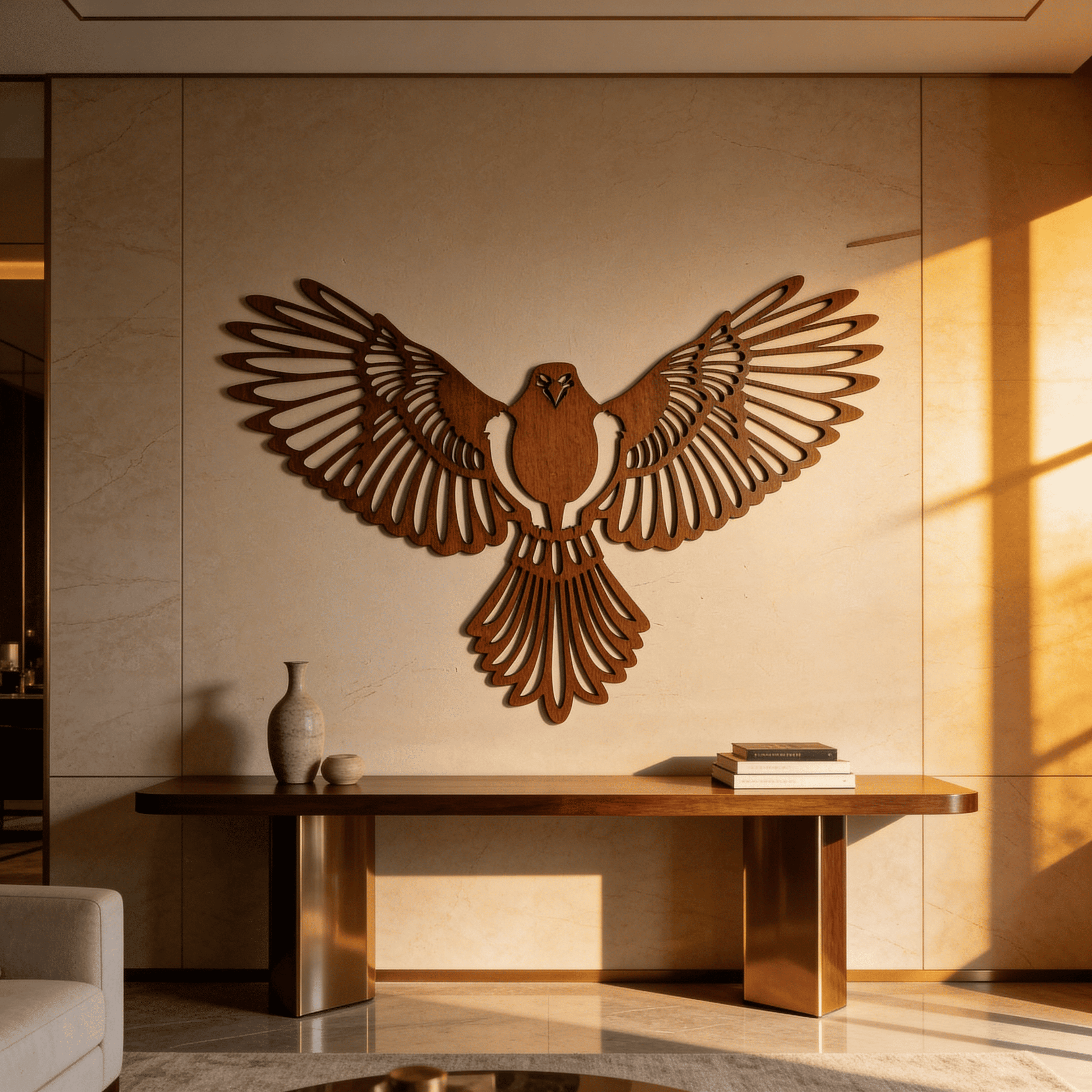 Wooden Eagle Wall Art