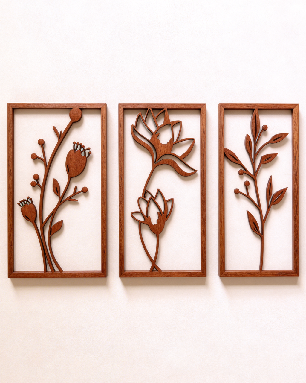 Wooden Floral Frame Set
