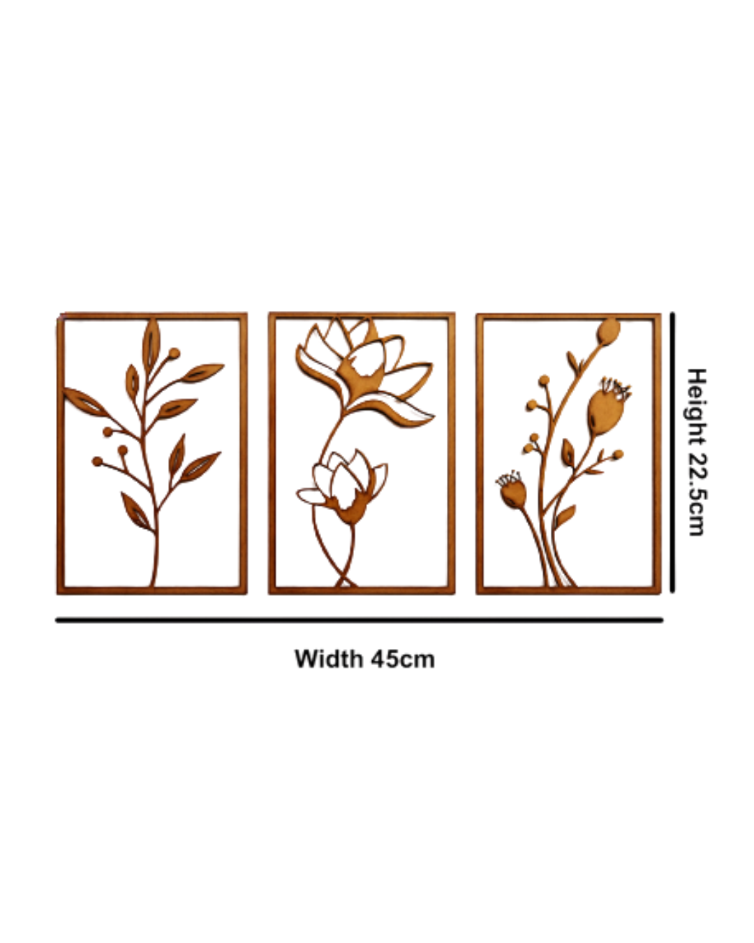 Wooden Floral Frame Set