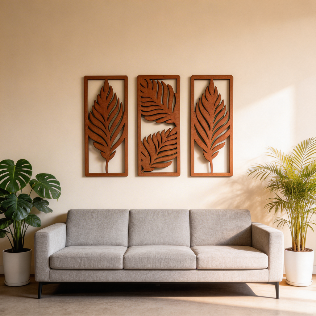 Wooden Leaf Frame Set