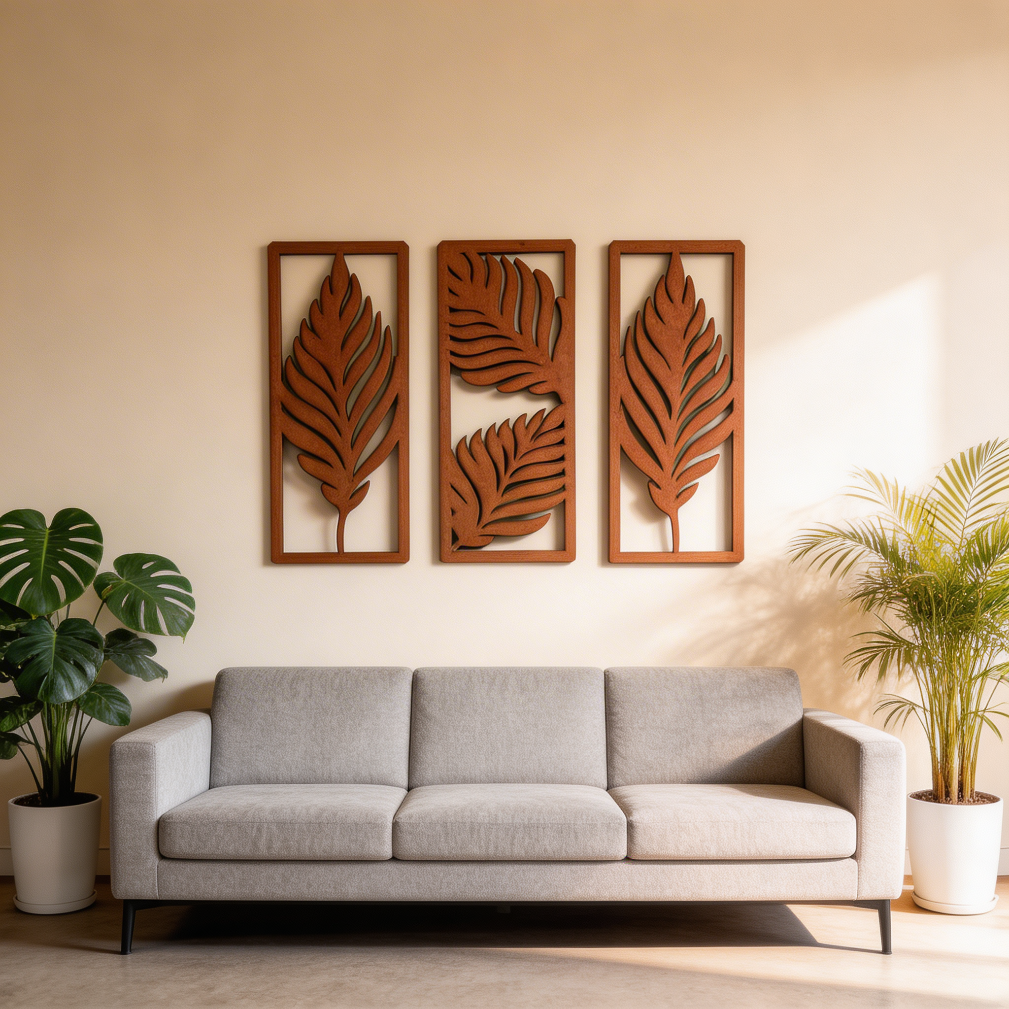 Wooden Leaf Frame Set