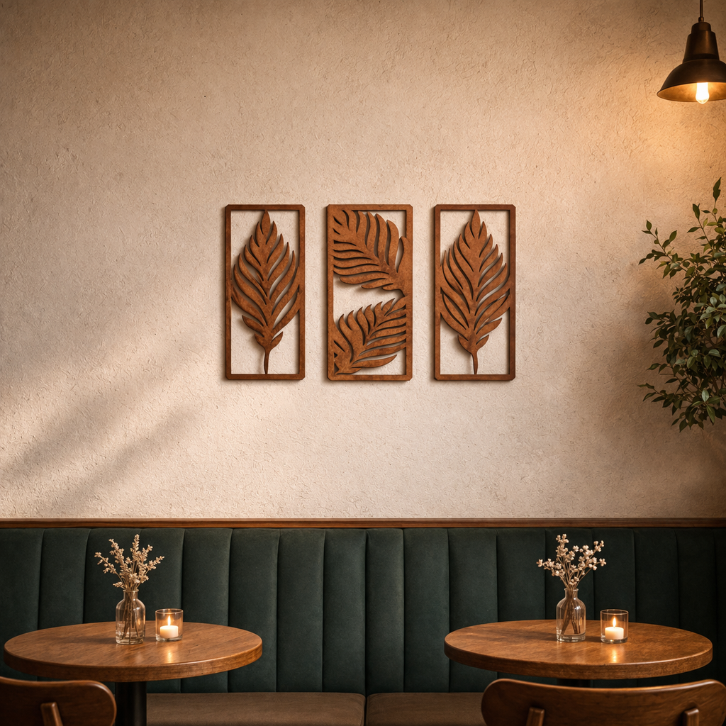 Wooden Leaf Frame Set
