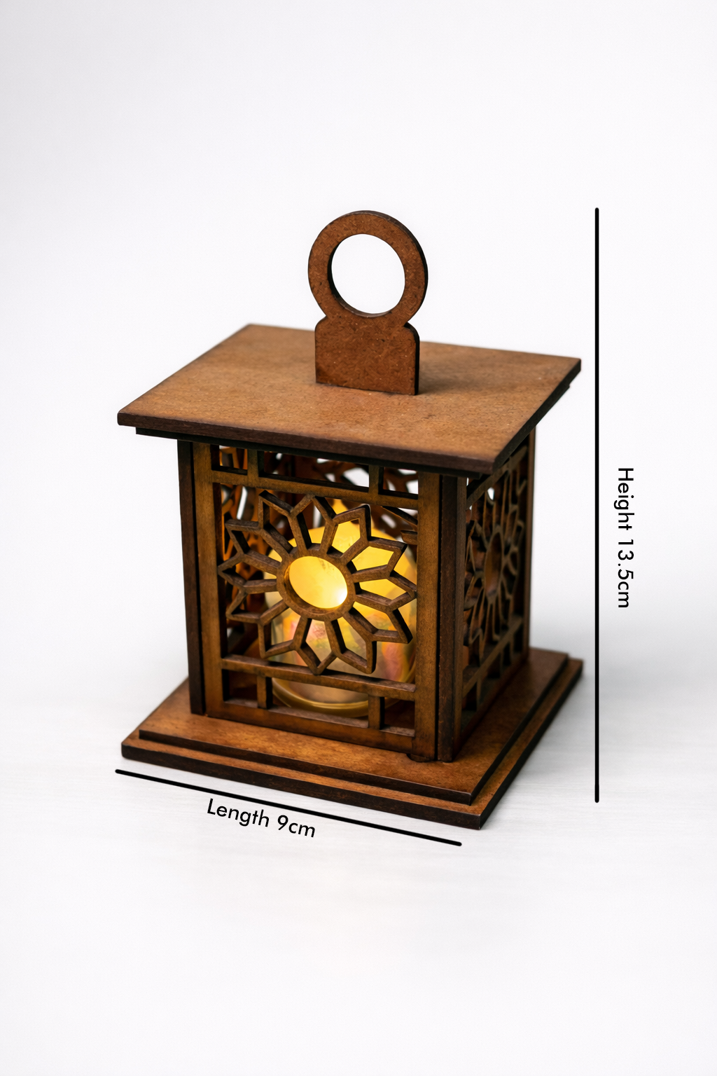 Wooden Mandir Glow Lamp