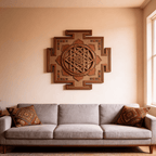 Wooden Shree Yantra Wall Art
