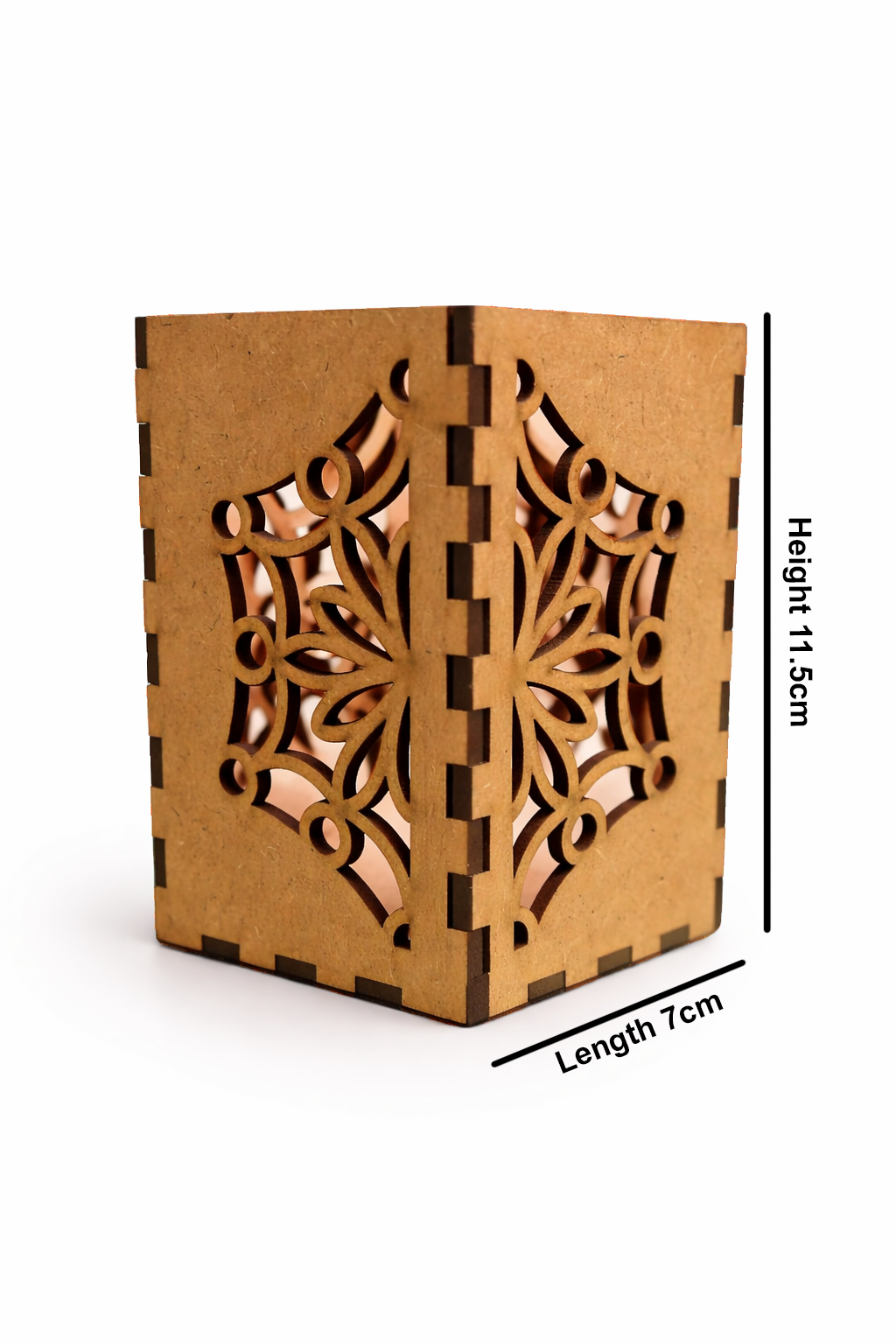Wooden Square Pen Stand