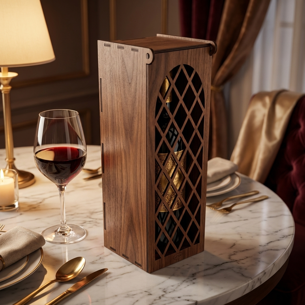 Wooden Wine Bottle Box